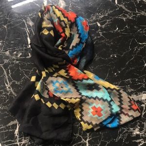 Colorful patterned scarf NWOT